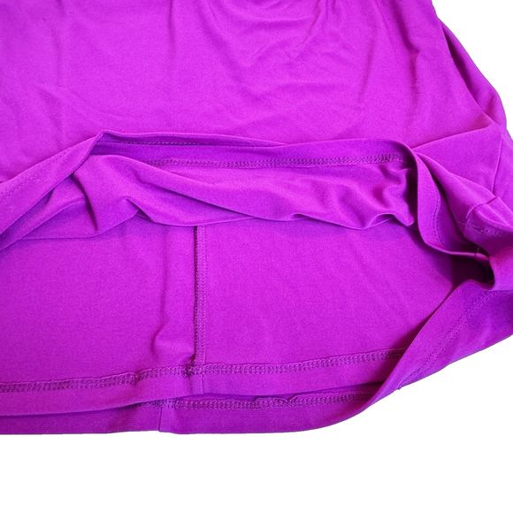 ❌SOLD❌Lauren Ralph Lauren Bright Magenta Pink Cowl Neck Ruched  Dress Size 8 - Picture 9 of 15